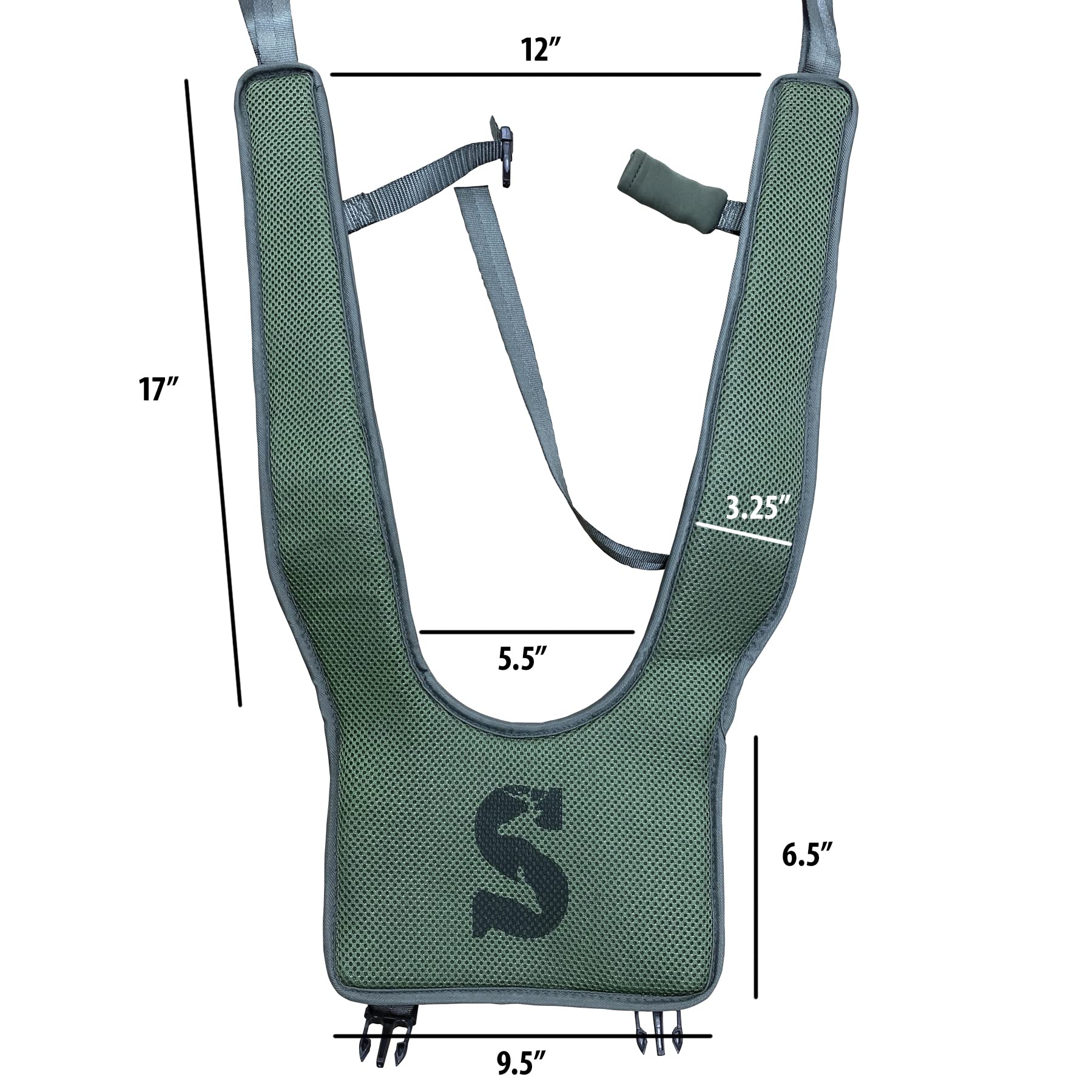 Backpack padding and shoulder straps close-up