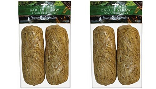 Summit barley straw pond bale in use, promoting natural filtration and clearer water.