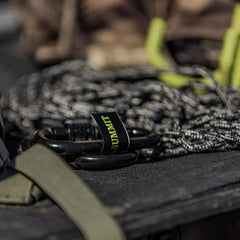 Summit Locking Carabiner with glove-friendly action for harness setup