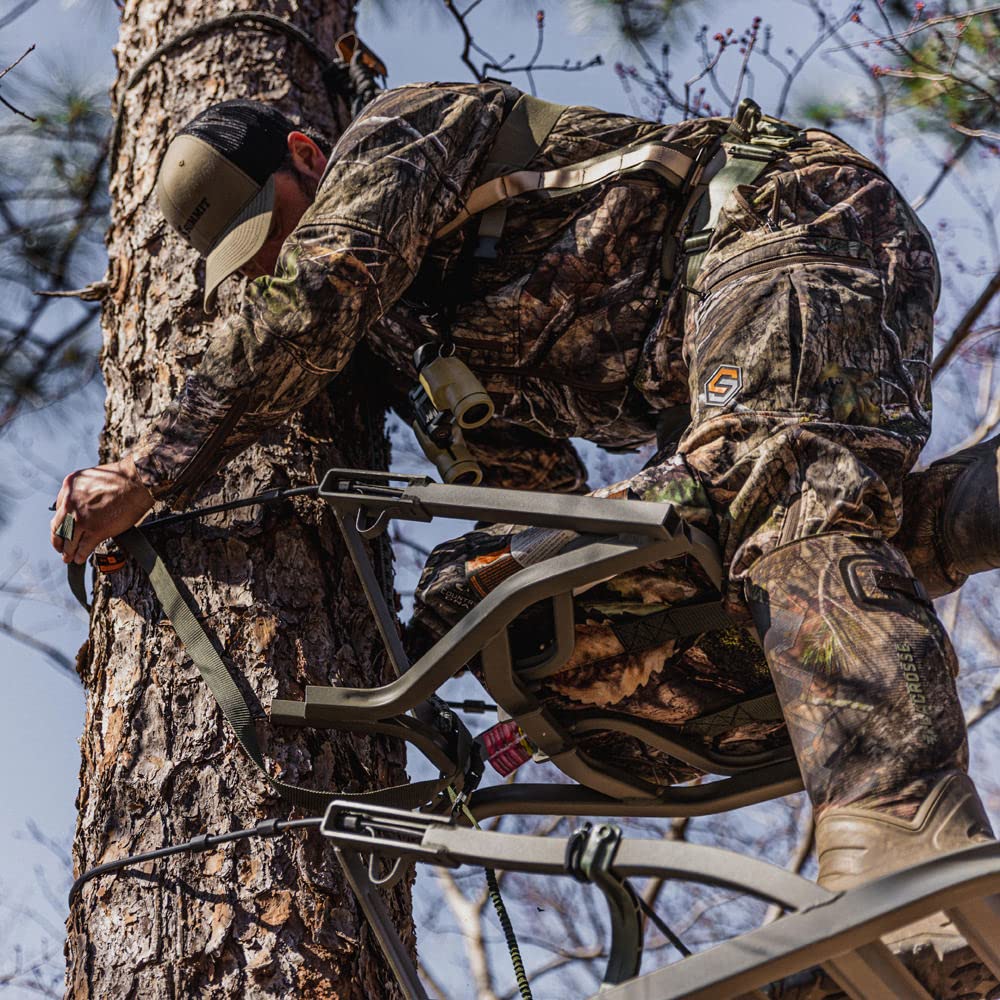 Summit OpenShot SD bowhunter-use view demonstrates shooting comfort from a high position