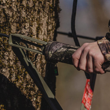 Summit Treestands Viper SD suspended foam seat provides support during hunts.