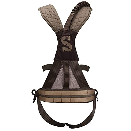 Summit Treestands Pro Safety Harness padded shoulder straps boost comfort during long hunts.
