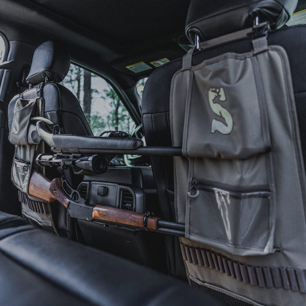 Summit Treestands Seat Back Organizers install quickly over headrests for easy setup.