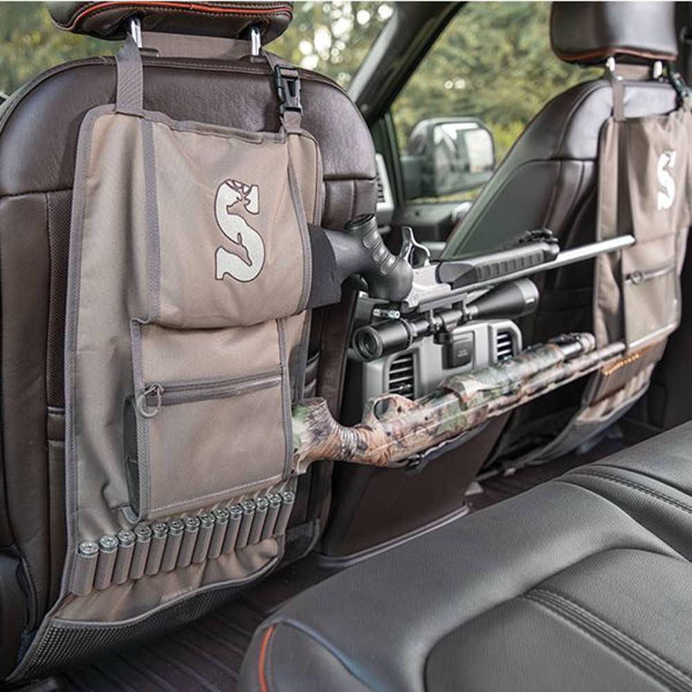 Summit Treestands Seat Back Organizers with shotshell loops for ammo organization.