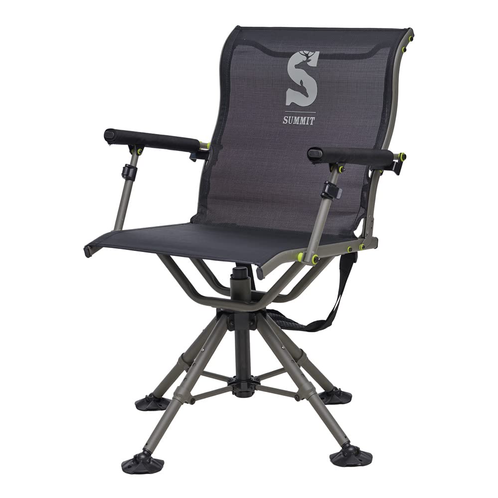 Summit Treestands Shooting Chair with 360-degree seat rotation for silent scanning