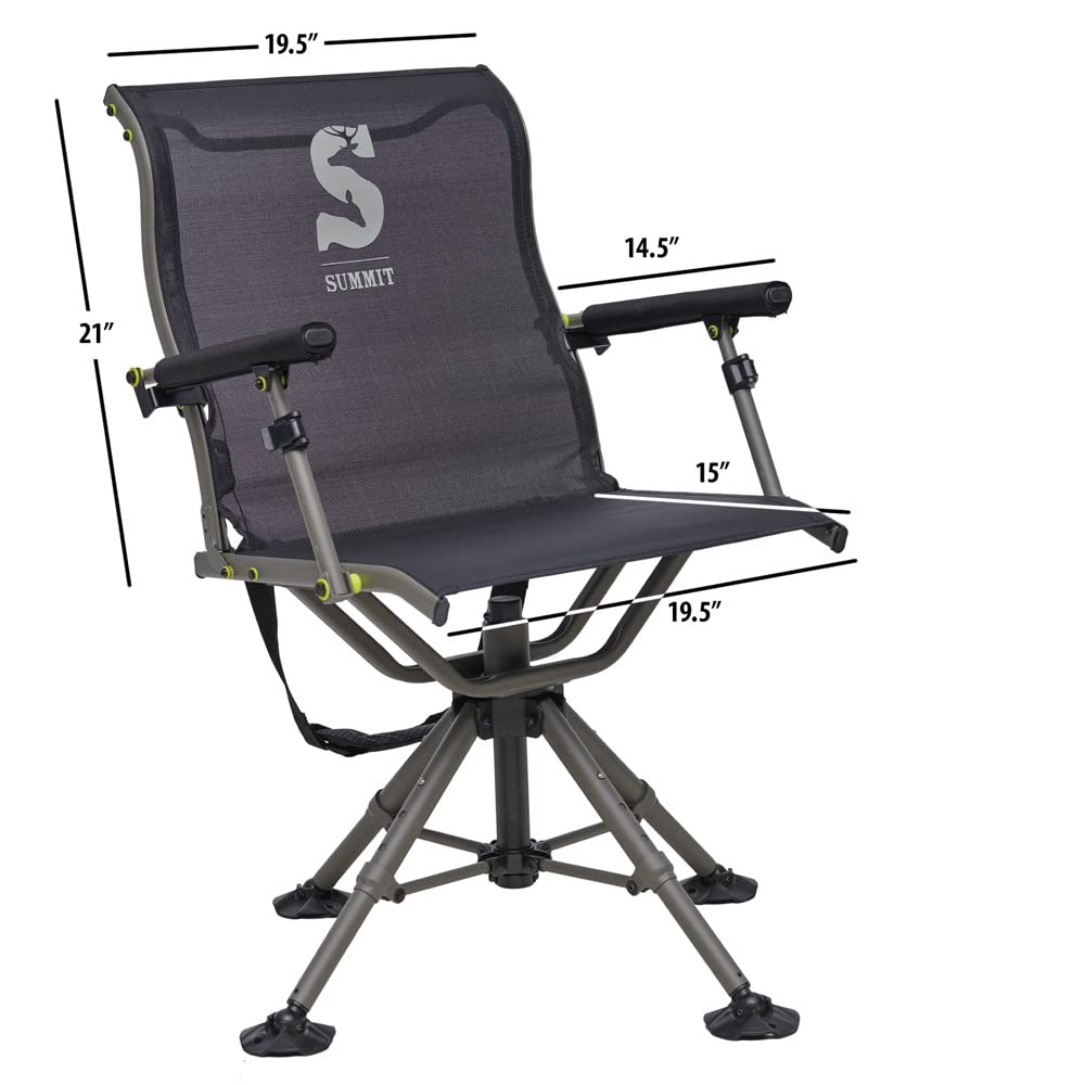 Summit Treestands Shooting Chair textilene seat and backrest for all-day comfort