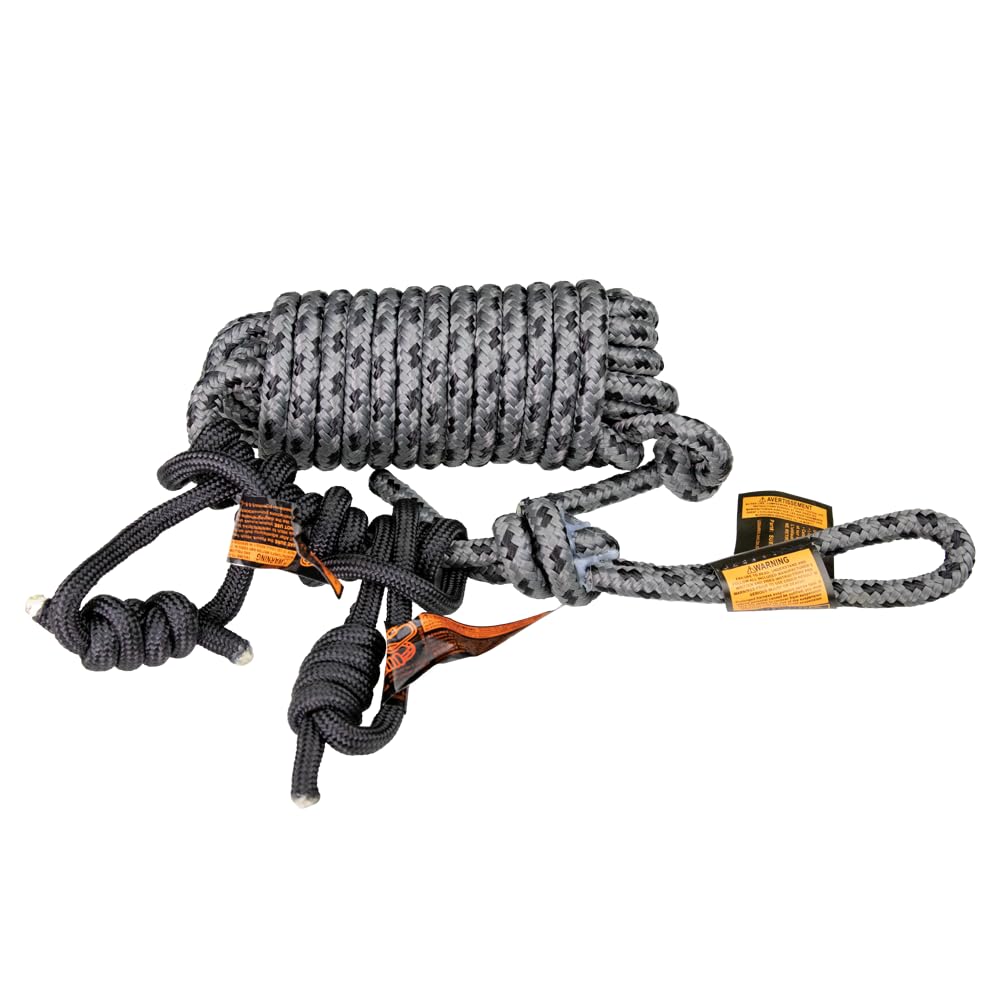 Summit Treestands SU83124 safety line with dual Prusik knots for two-person climbs.