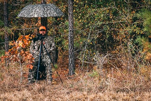 Summit Treestands umbrella includes a carrying pouch for easy transport.