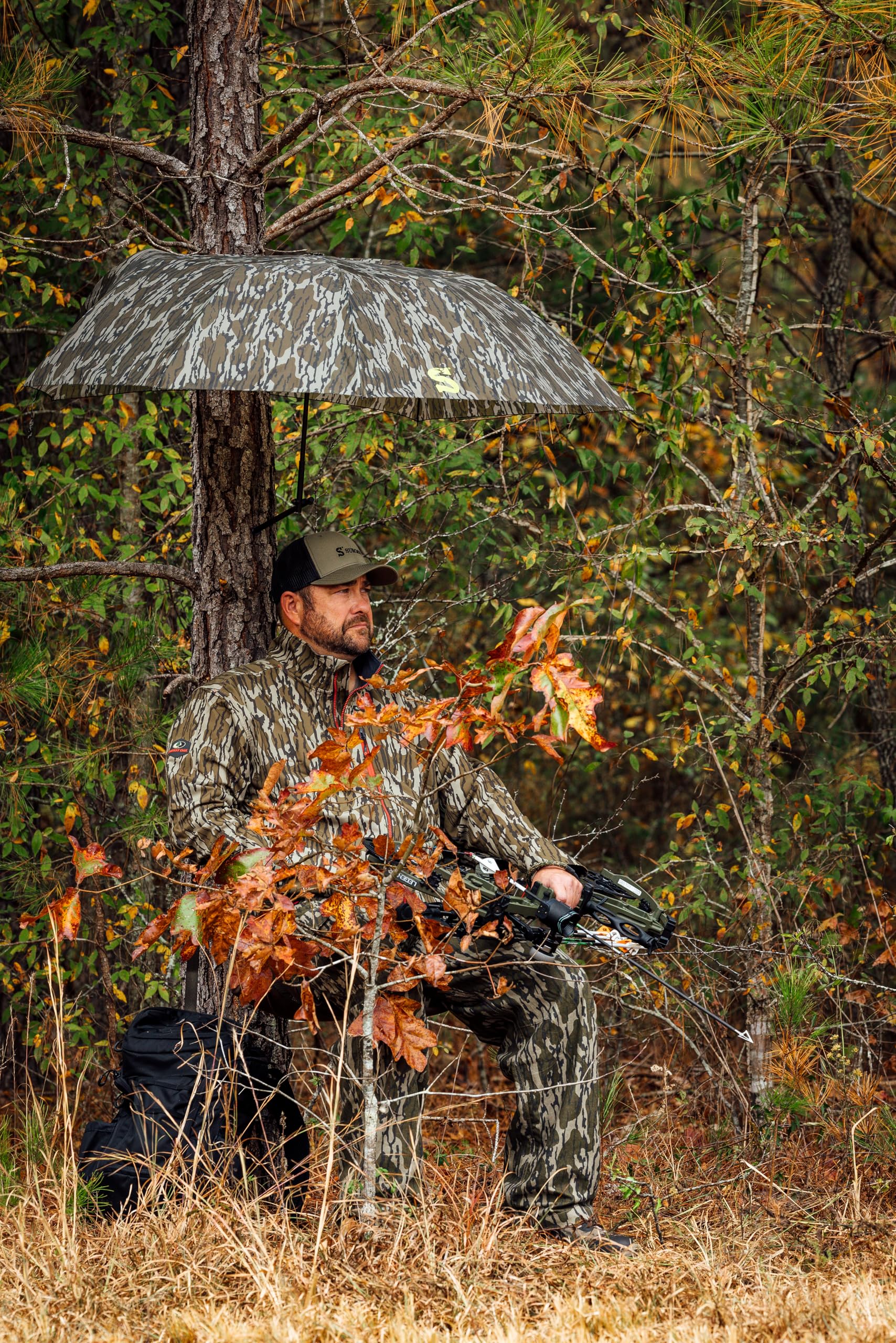 Weather-resistant fabric on the umbrella