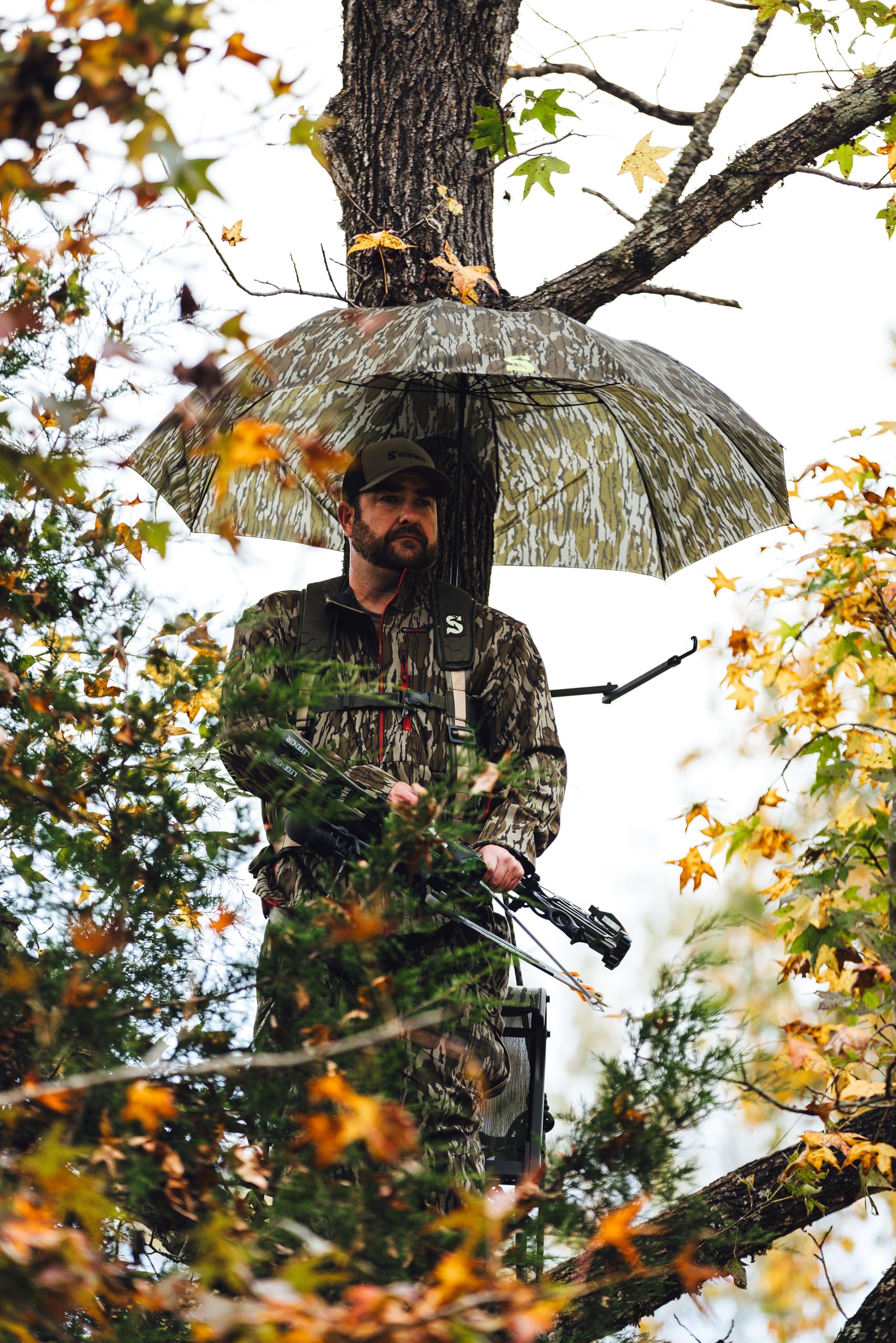 Summit Treestands frame and mounting arm are steel for durability.