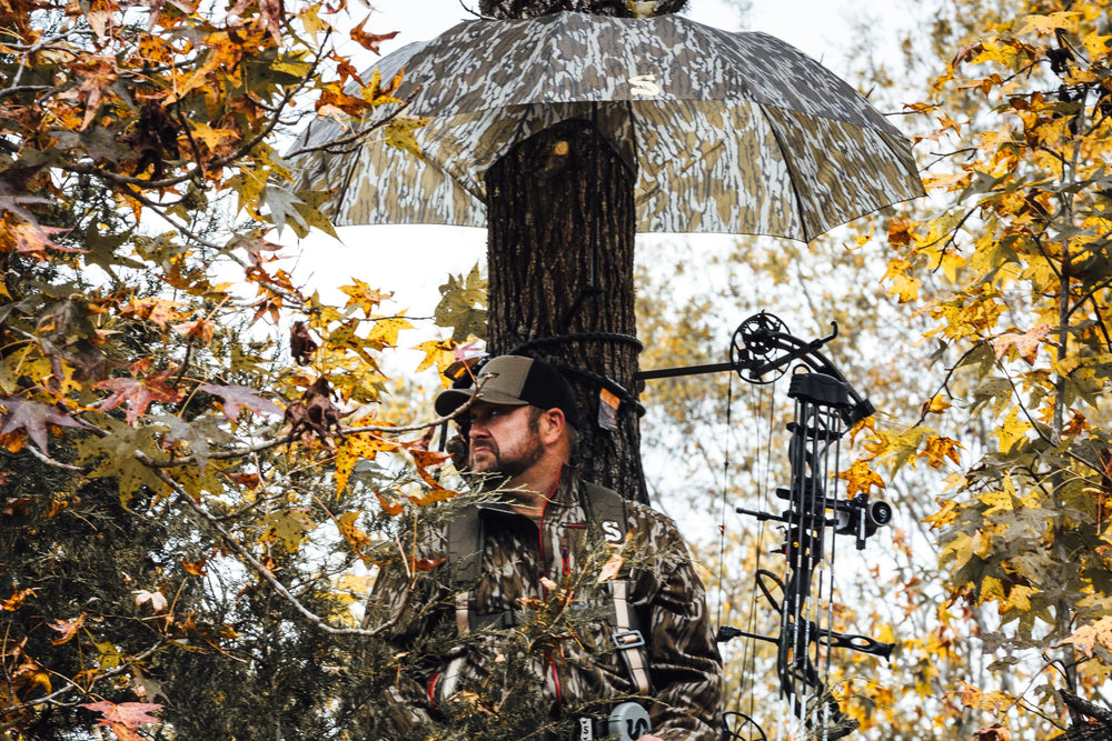 Summit Treestands umbrella features a patent-pending design for reliable setup.