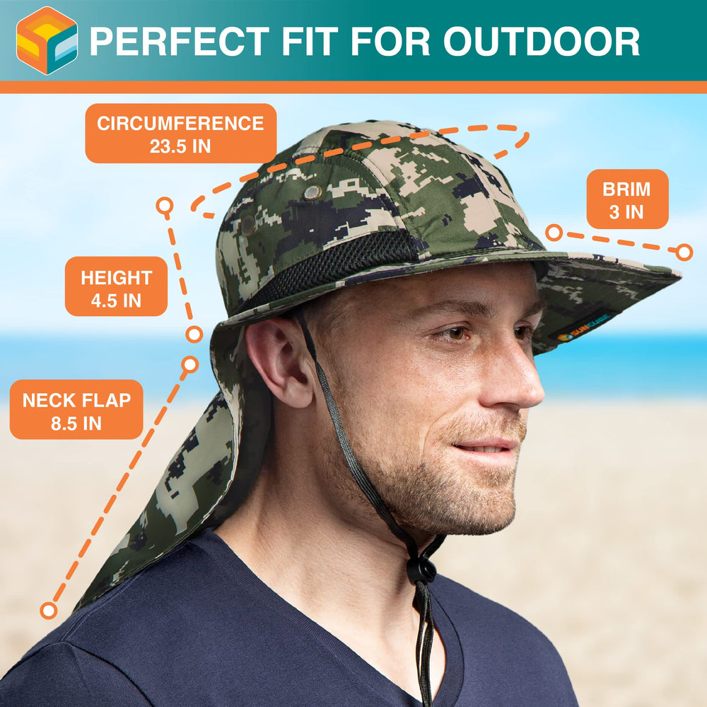 Sun Cube adjustable chin strap ensures secure wear on windy trails.