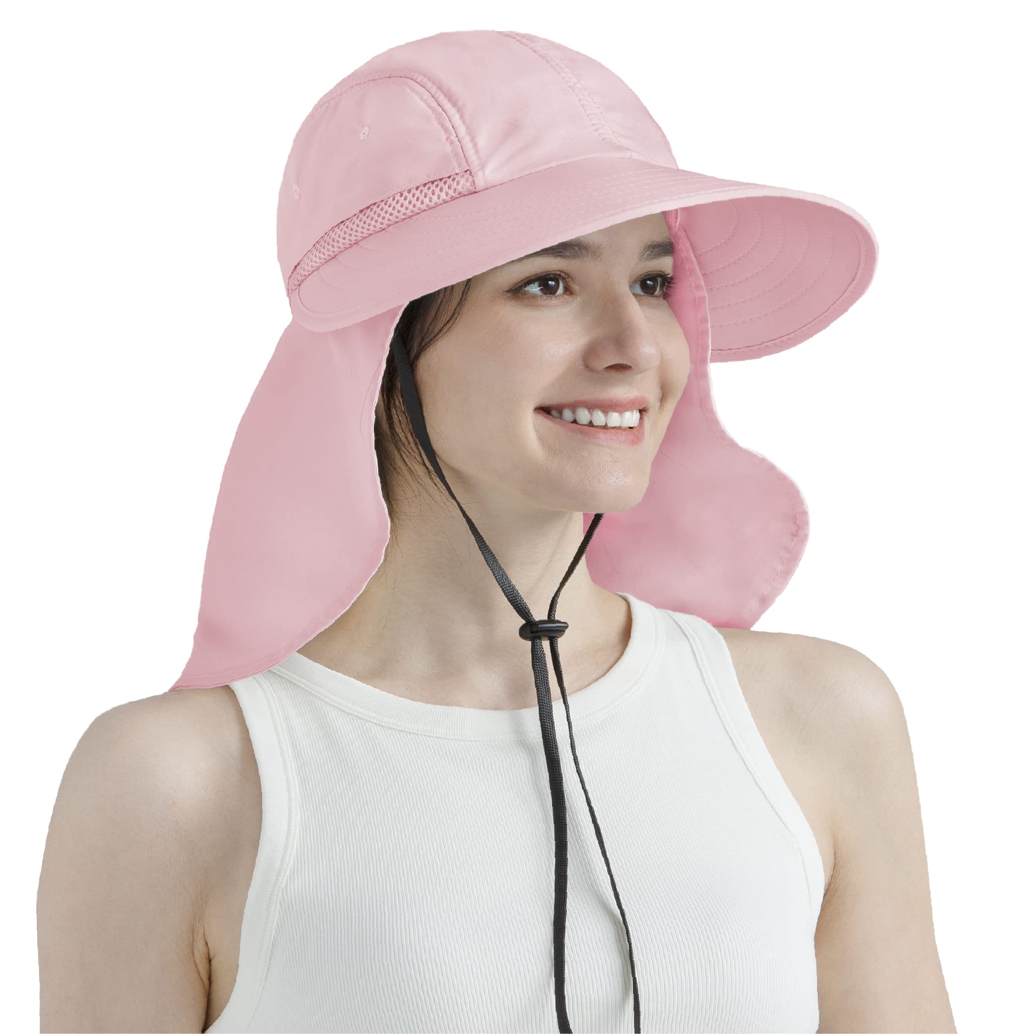 SUN CUBE adjustable chin strap stays secure on windy days