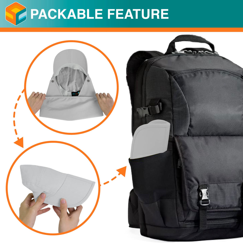 SUN CUBE adjustable cords provide secure, personalized fit.