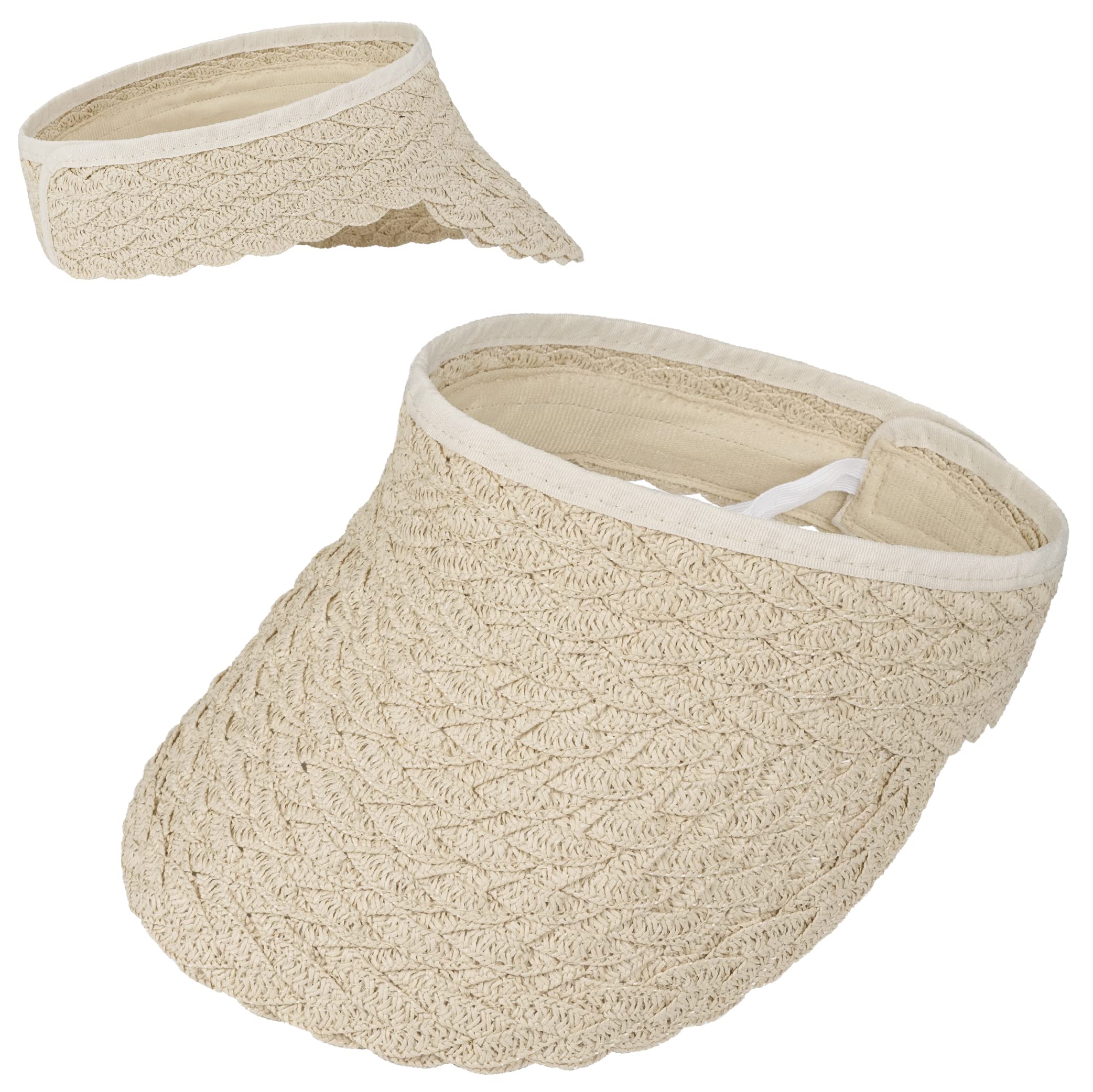 Beige cream SUN CUBE straw hat ready to pair with summer outfits