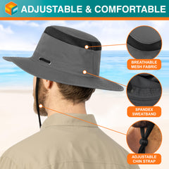 SUN CUBE breathable mesh safari hat keeps your head cool on hikes.