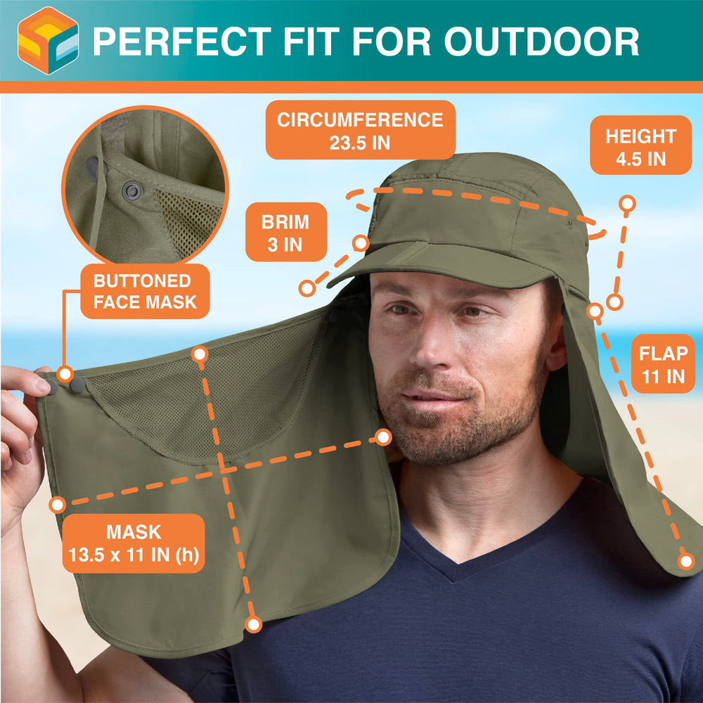 Breathable mesh side panels on SUN CUBE hat promote airflow.