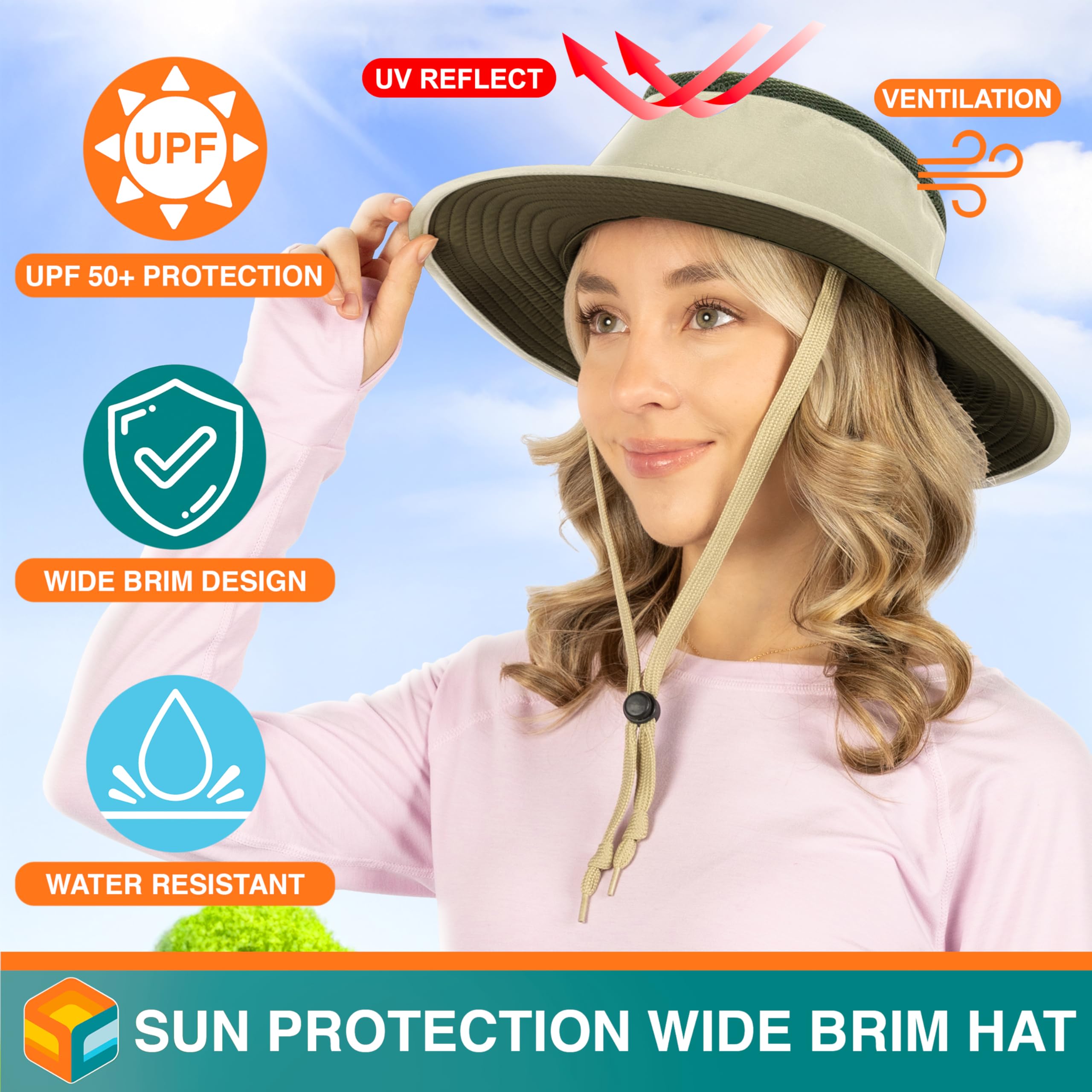 Sun Cube breathable safari hat featuring mesh crown for cool comfort