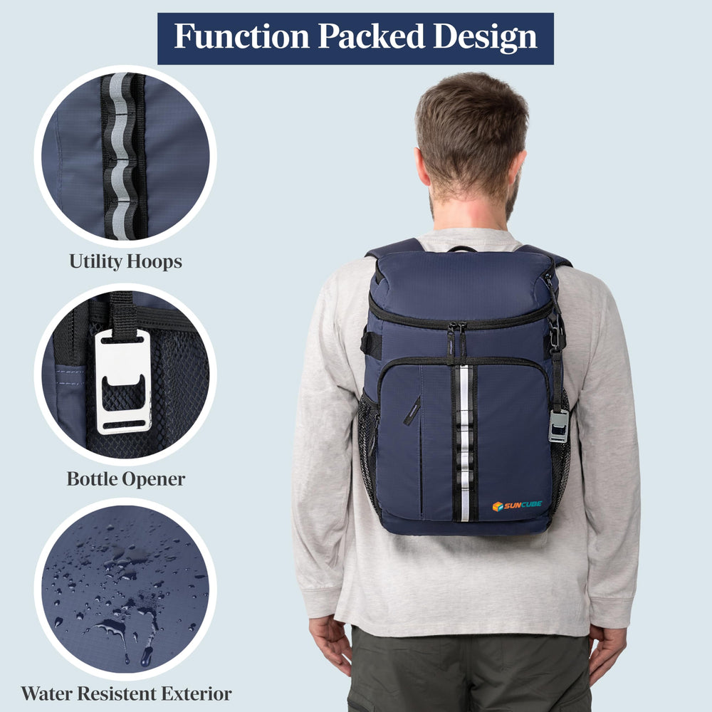 SUN CUBE breathable padded back provides comfortable all-day wear.