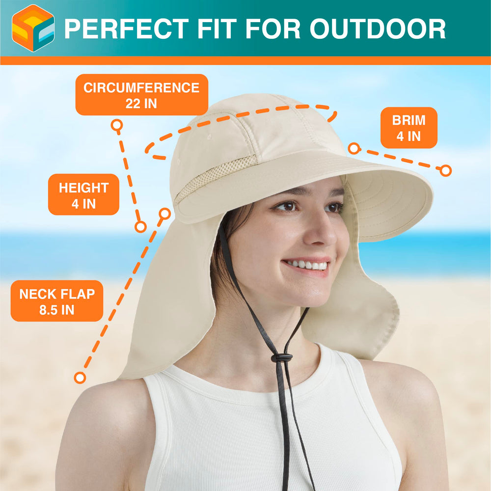 SUN CUBE fishing/beach hat is quick-drying and packable for travel.
