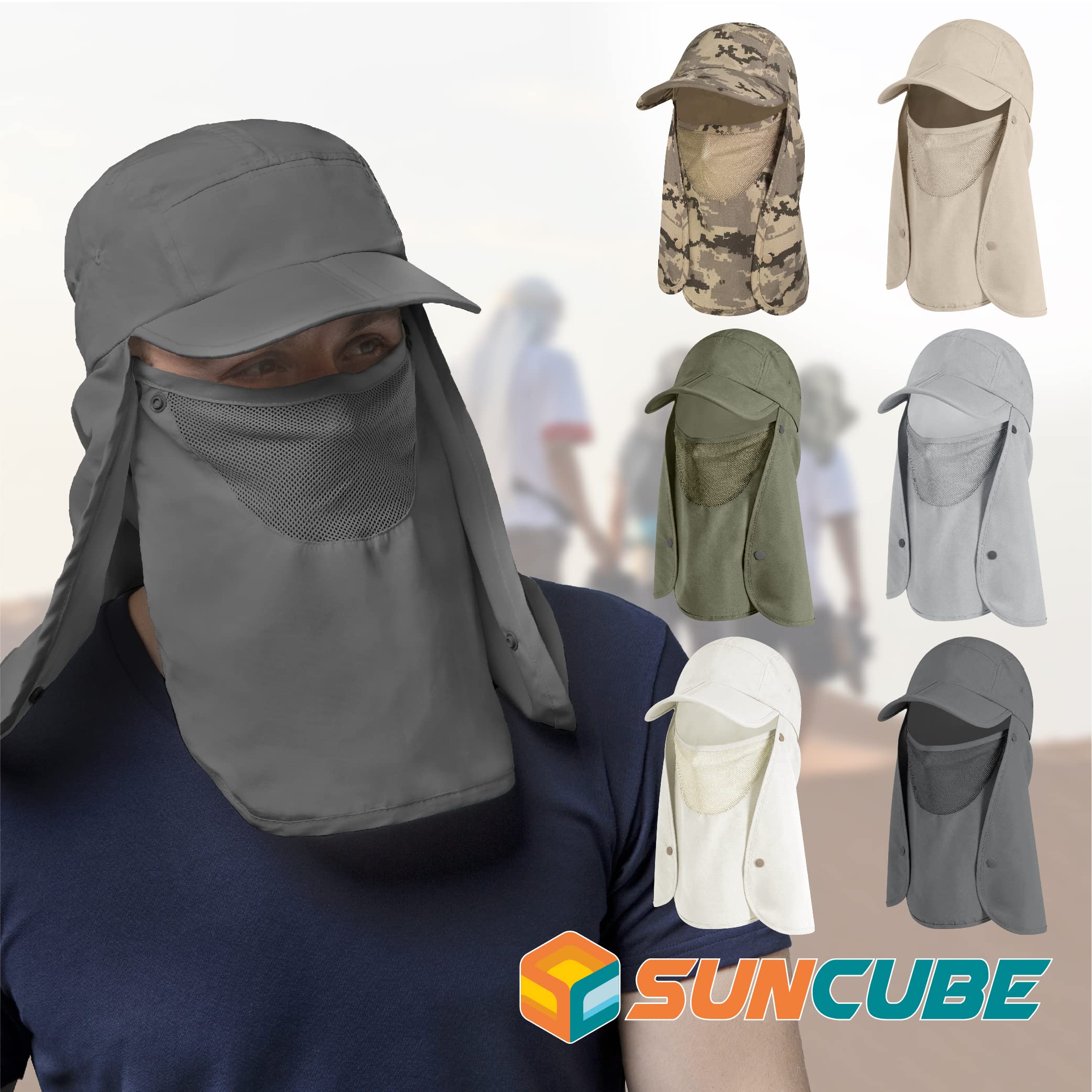 SUN CUBE Fishing Sun Hat travel-ready for hiking, fishing, and outdoor trips.