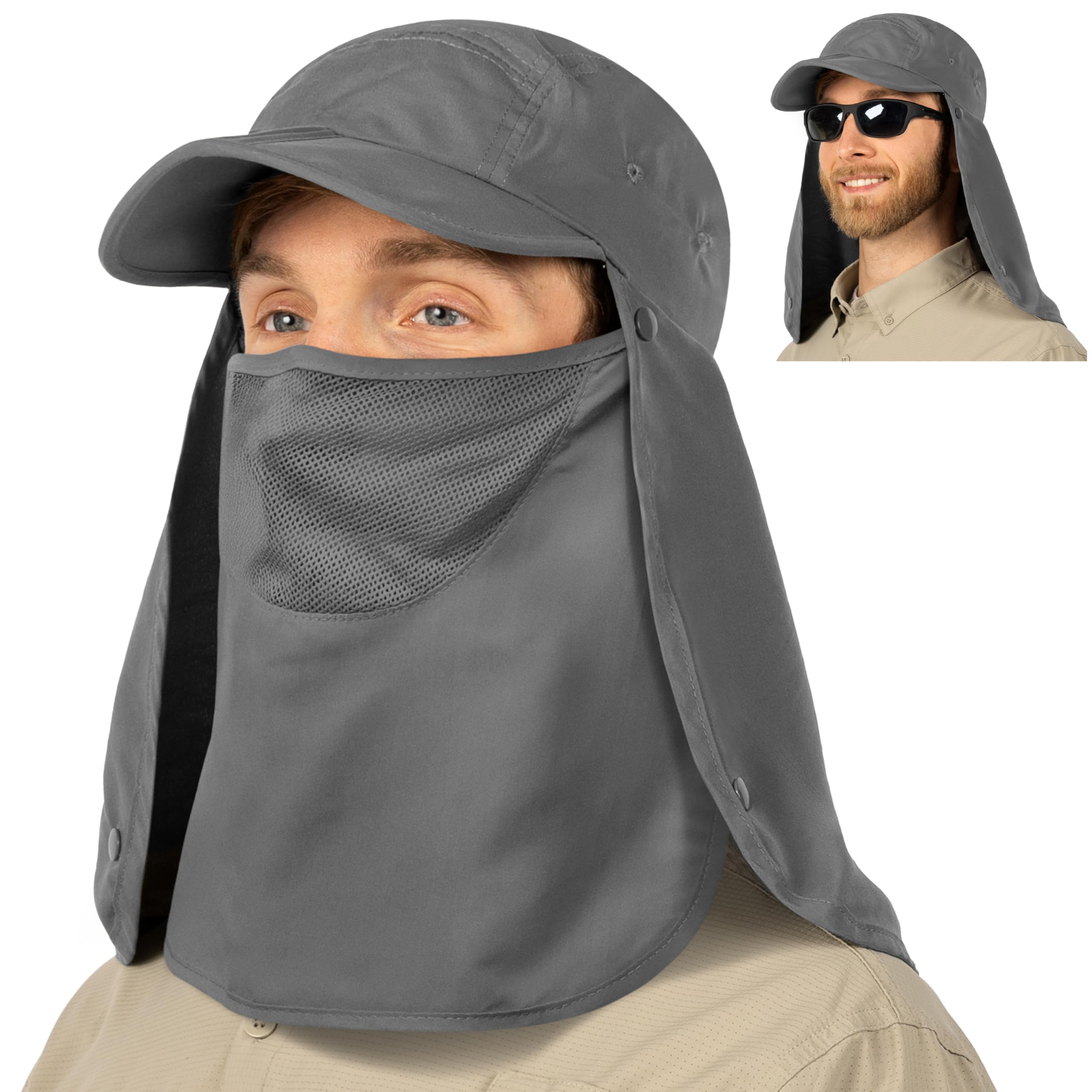 SUN CUBE Fishing Sun Hat with wide brim for all-day sun protection outdoors.