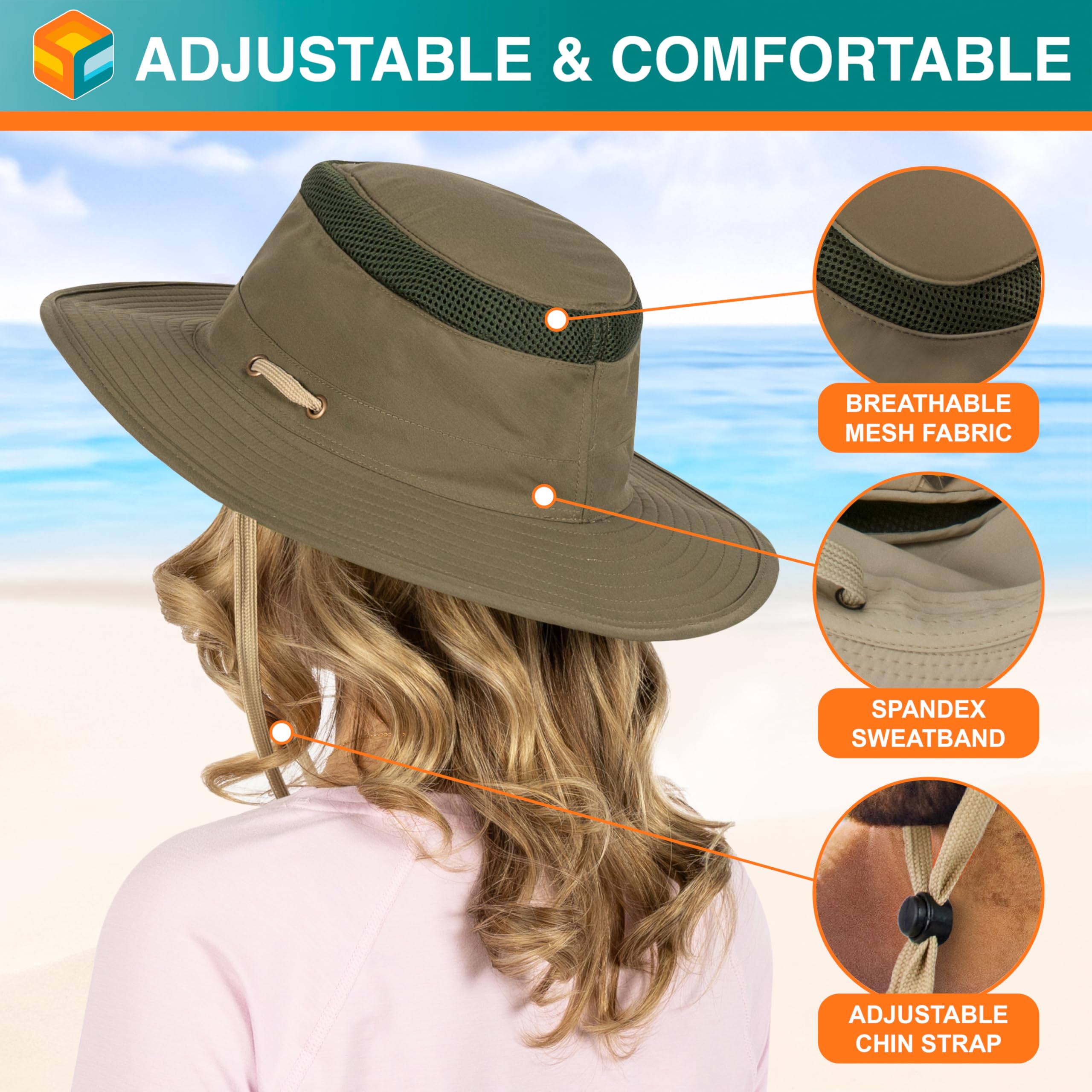 SUN CUBE foldable hat packs flat for travel