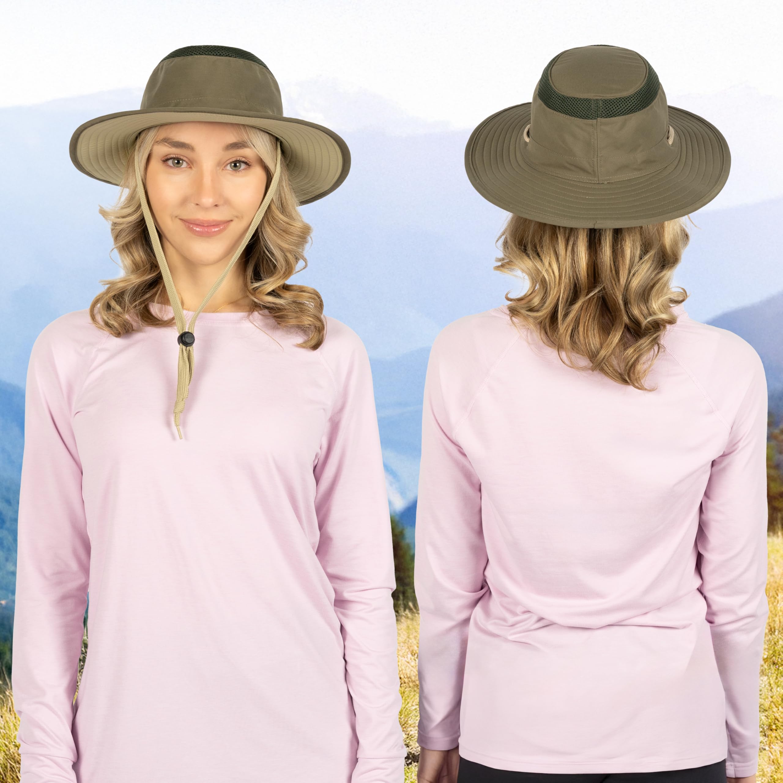 SUN CUBE hiking hat with ventilated crown keeps head cool