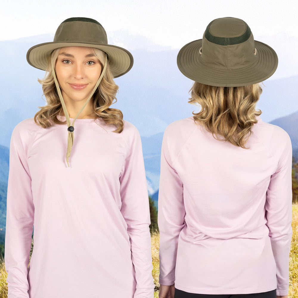 SUN CUBE hiking hat with ventilated crown keeps head cool