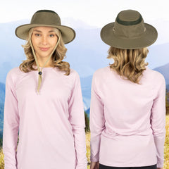 SUN CUBE hiking hat with ventilated crown keeps head cool