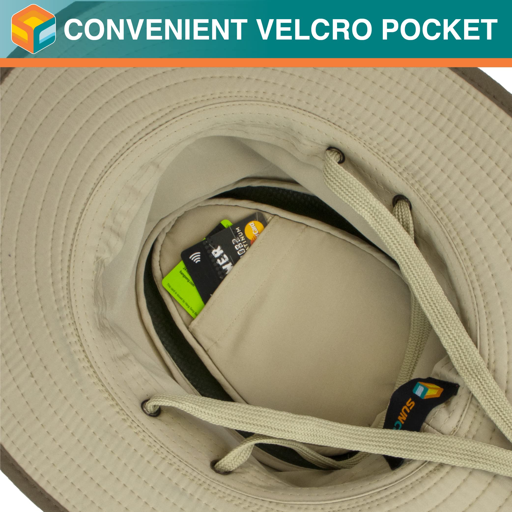 SUN CUBE lightweight sun hat dries quickly after water exposure