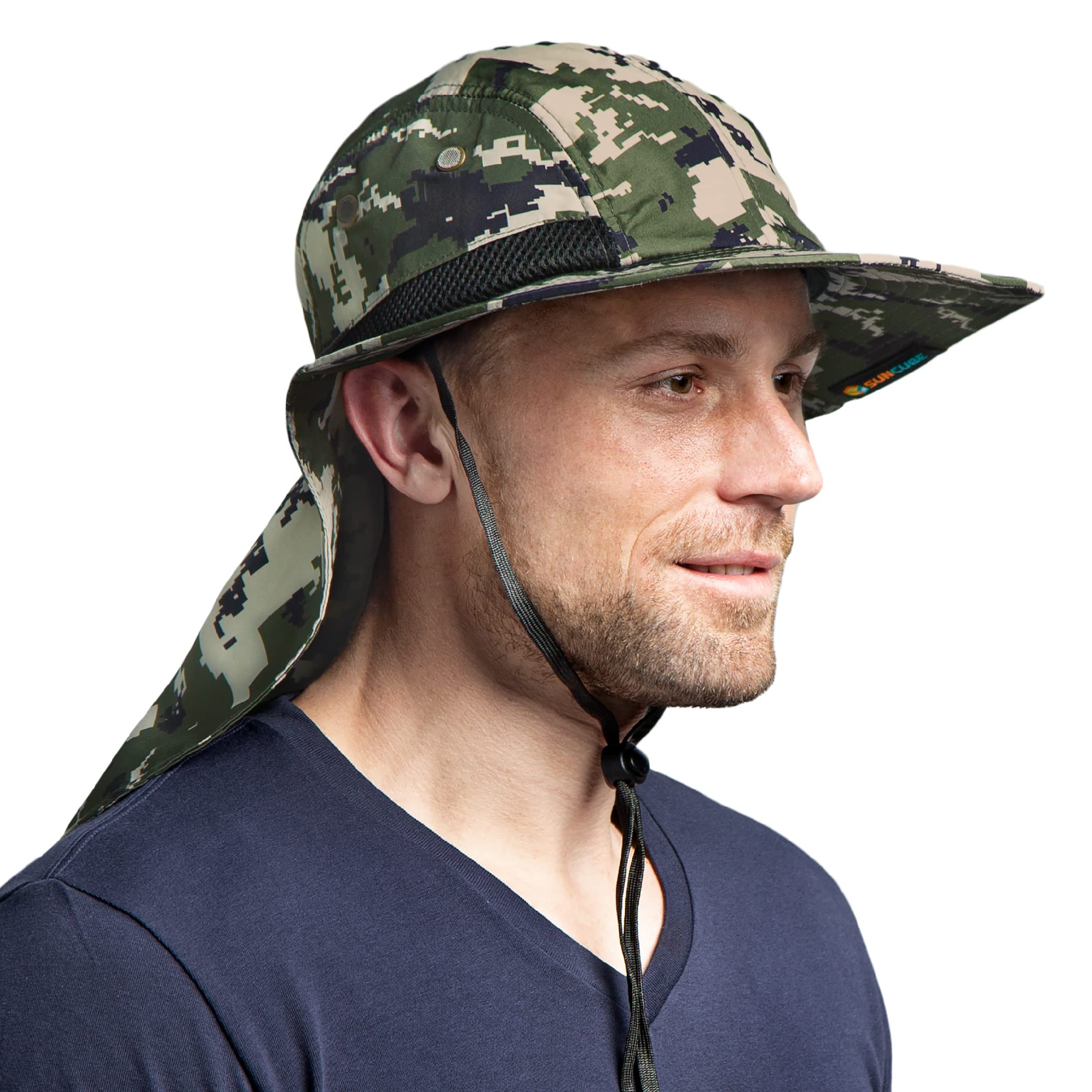 Sun Cube neck flap design provides back neck protection during outdoor days.