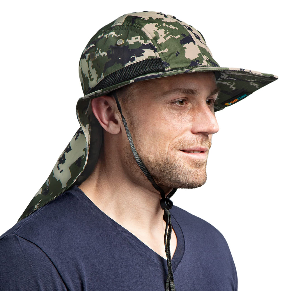 Sun Cube neck flap design provides back neck protection during outdoor days.