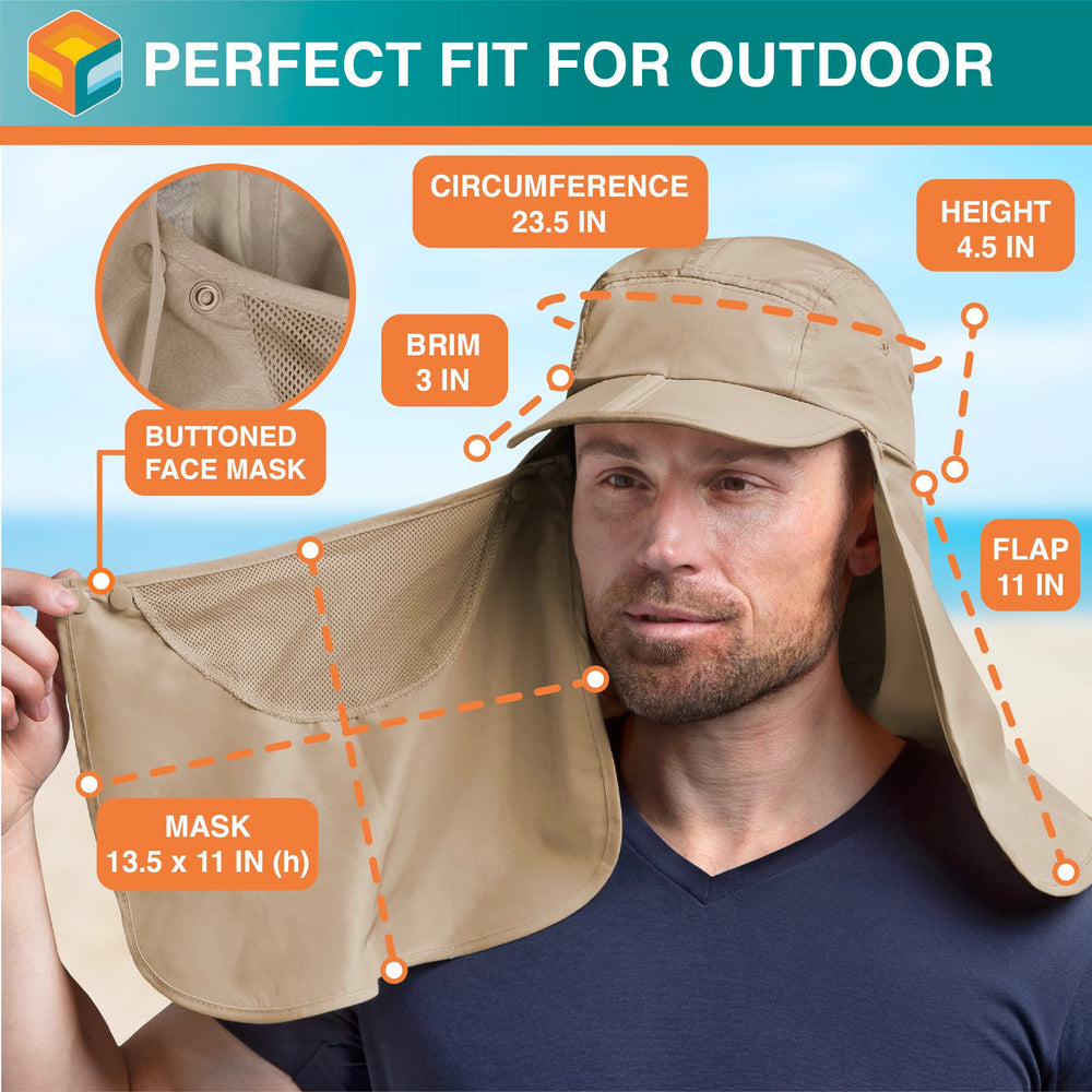 SUN CUBE hat packable brim folds for easy travel and packing