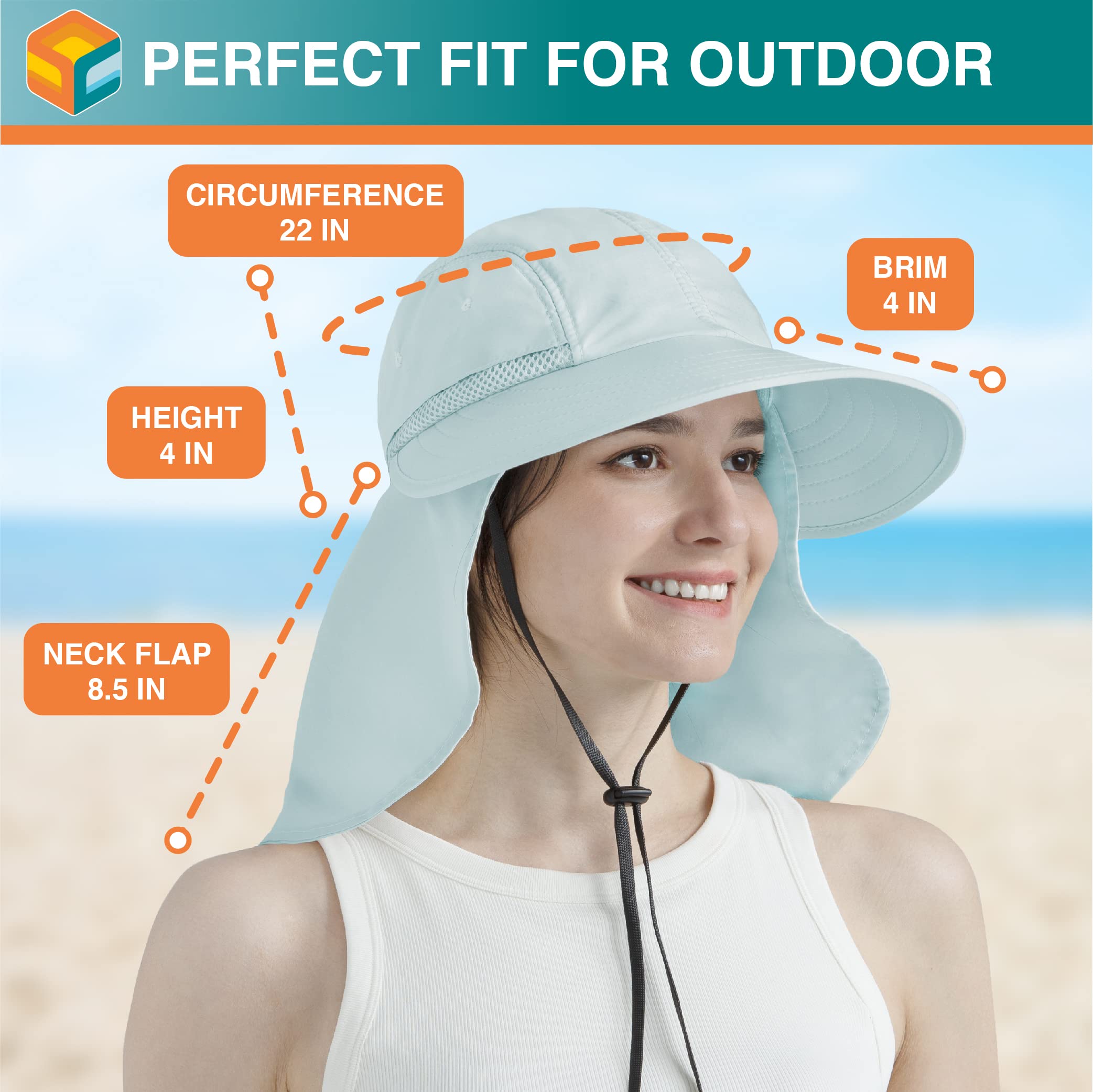 SUN CUBE packable garden hat travels easily in bags and luggage.