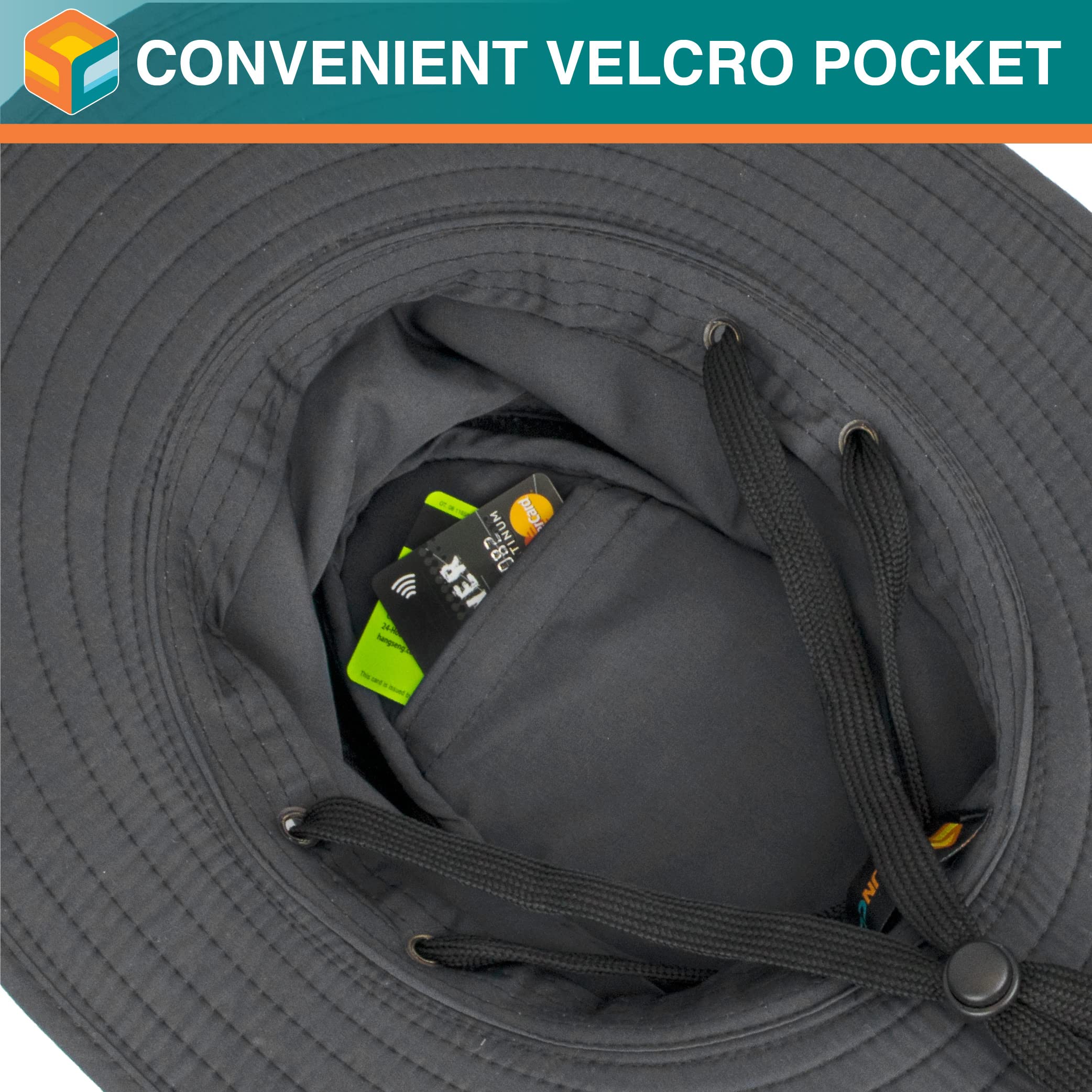 SUN CUBE packable hat compresses flat for easy travel and packing.