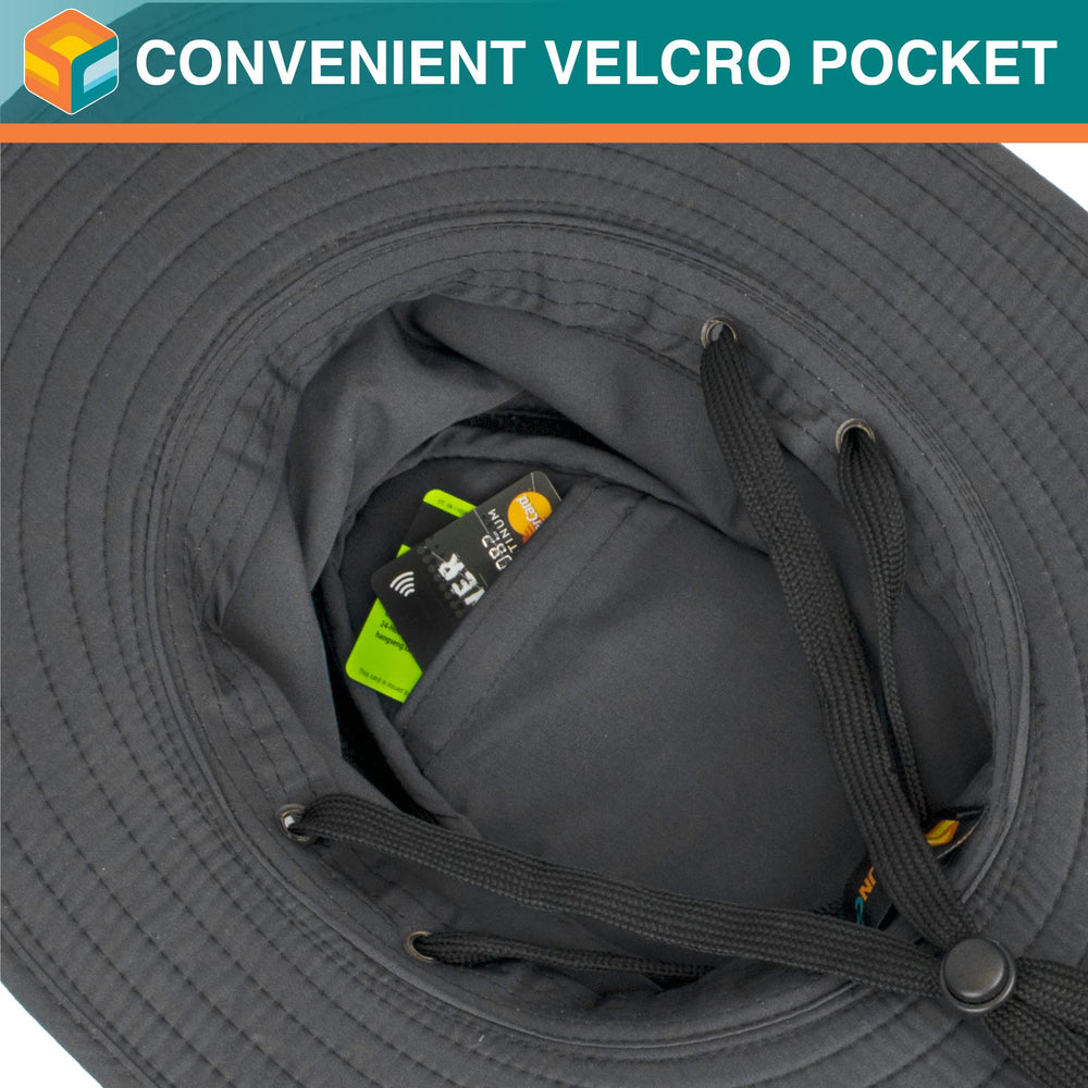 SUN CUBE packable hat compresses flat for easy travel and packing.