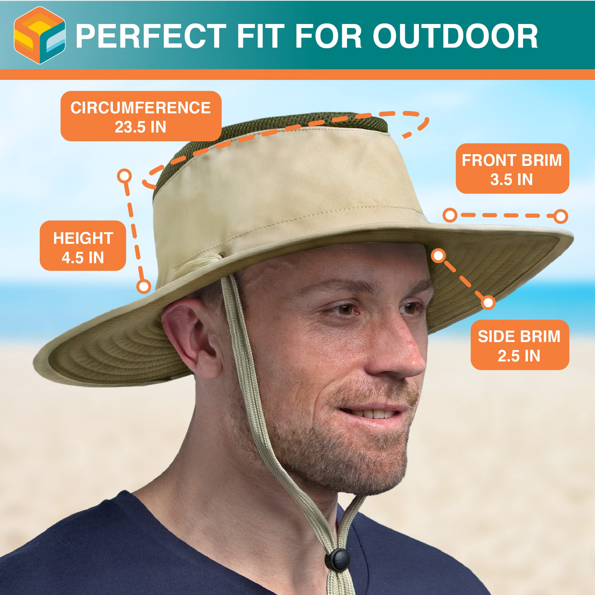 Sun Cube packable travel hat fits easily in your bag