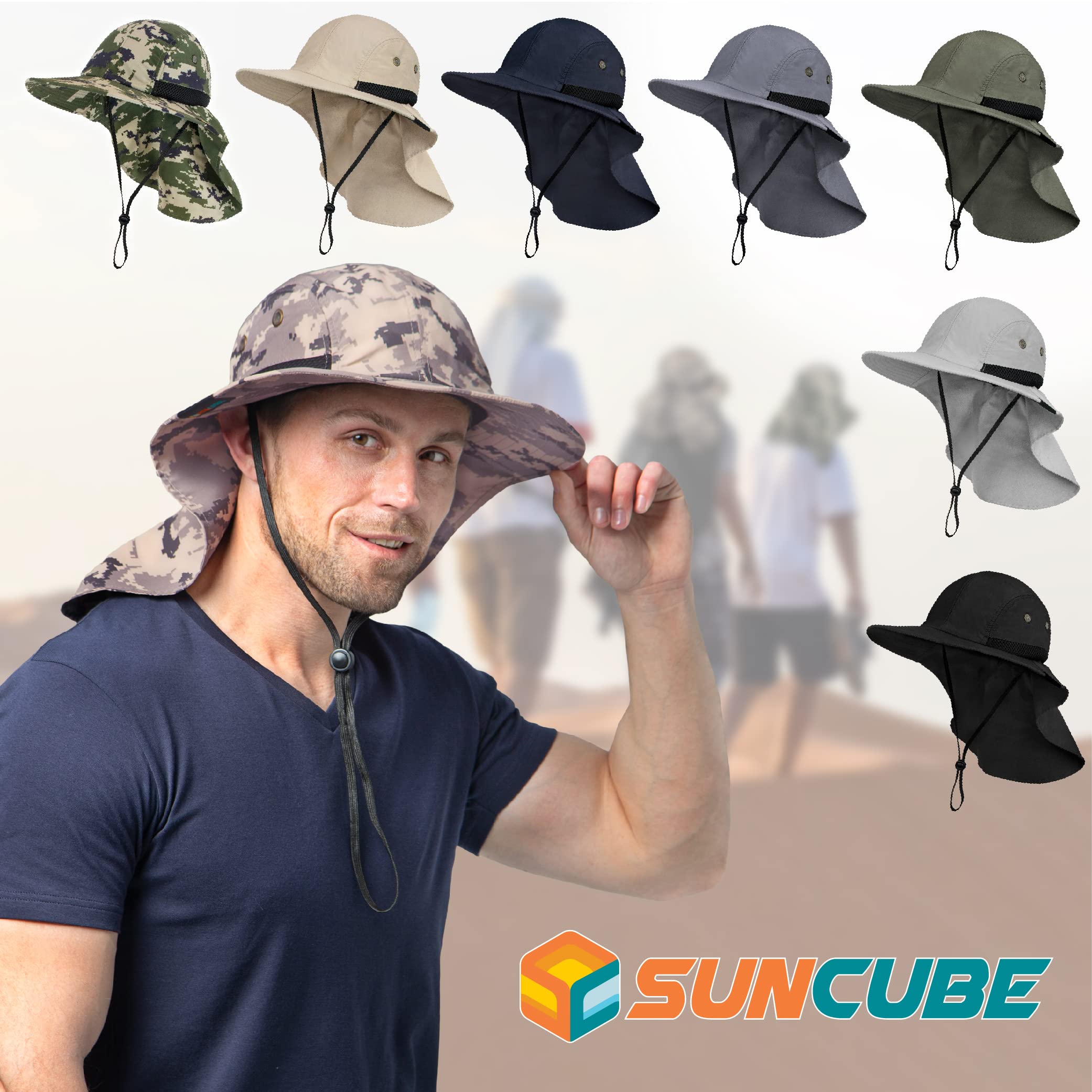 Sun Cube packable travel hat fits compactly in your bag.