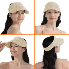 SUN CUBE visor with ponytail hole for up dos and ponytails during activities