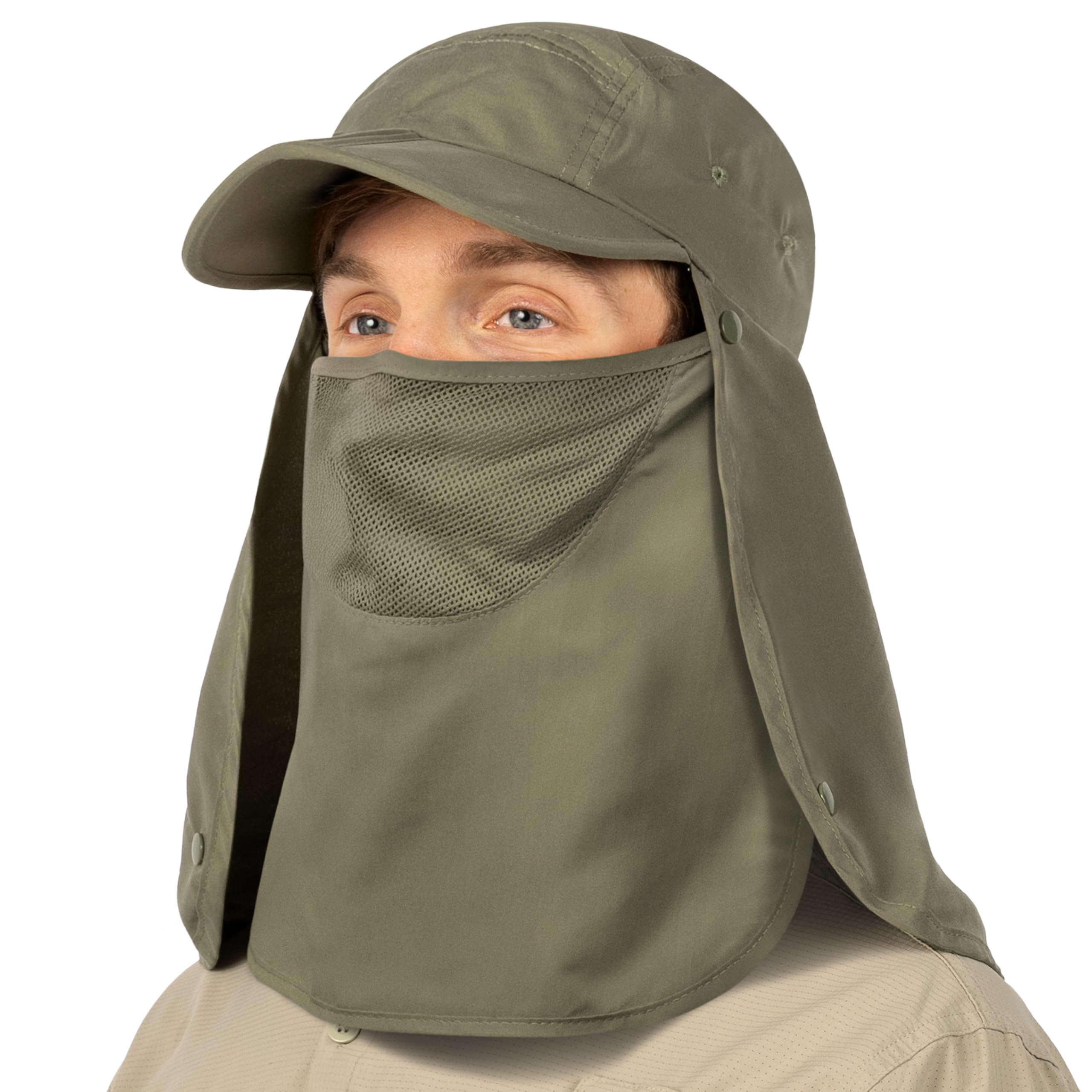 Quick-dry polyester SUN CUBE hat withstands outdoor use and travel.