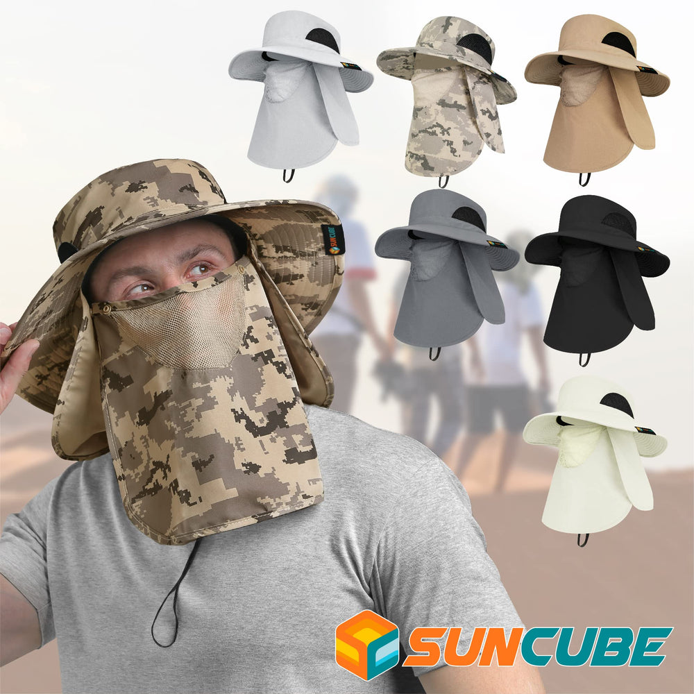 SUN CUBE hat is water-resistant and quick-drying for changing conditions
