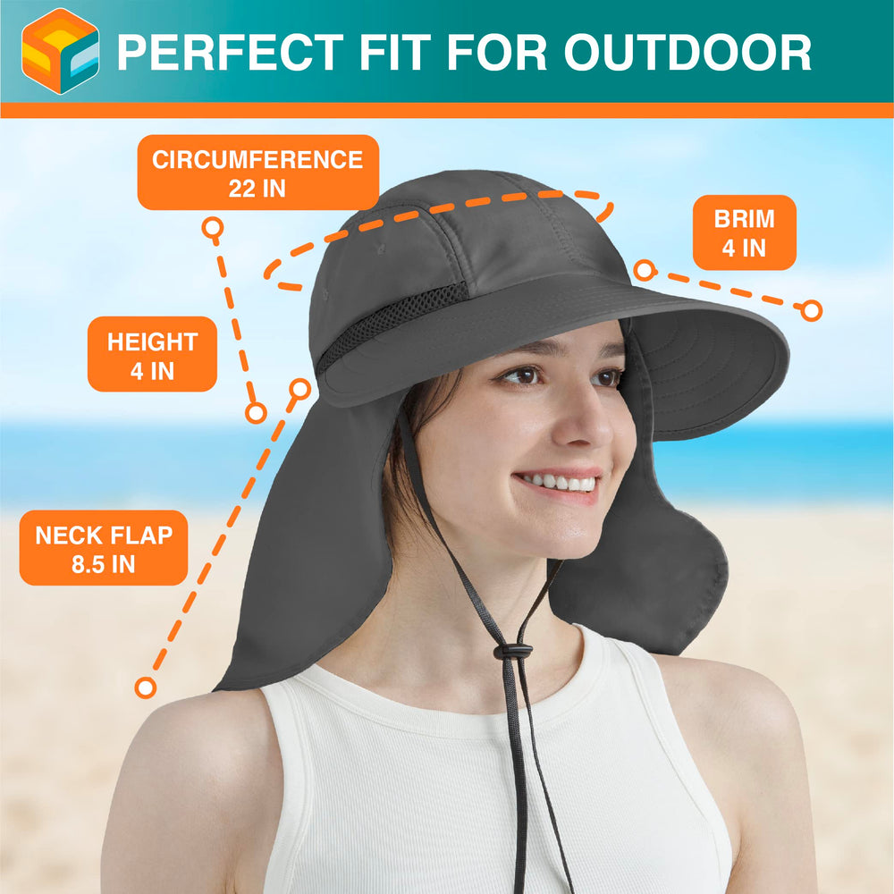 SUN CUBE foldable sun hat fits easily in a bag for travel.