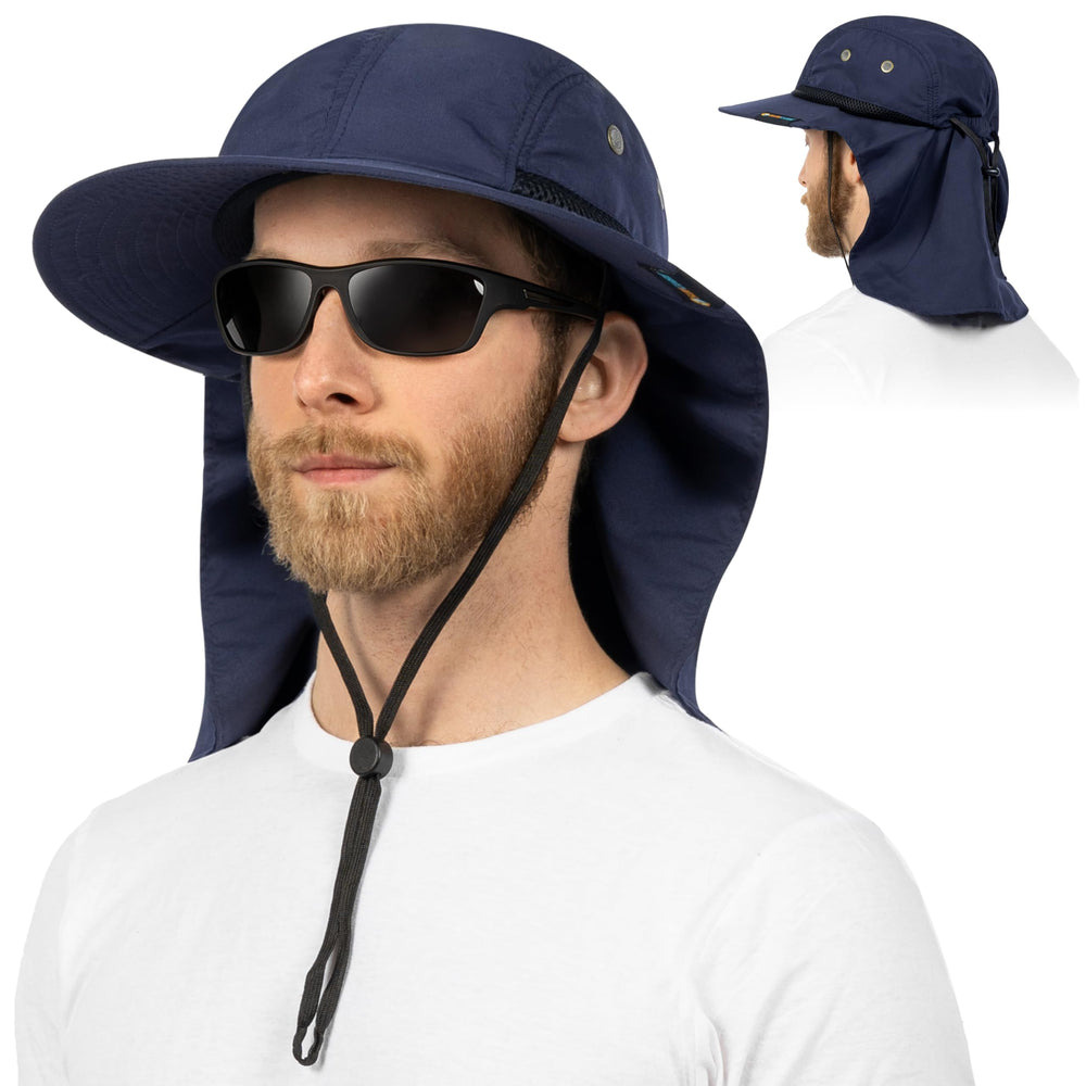 SUN CUBE sun hat neck flap for extra shade on sunny days