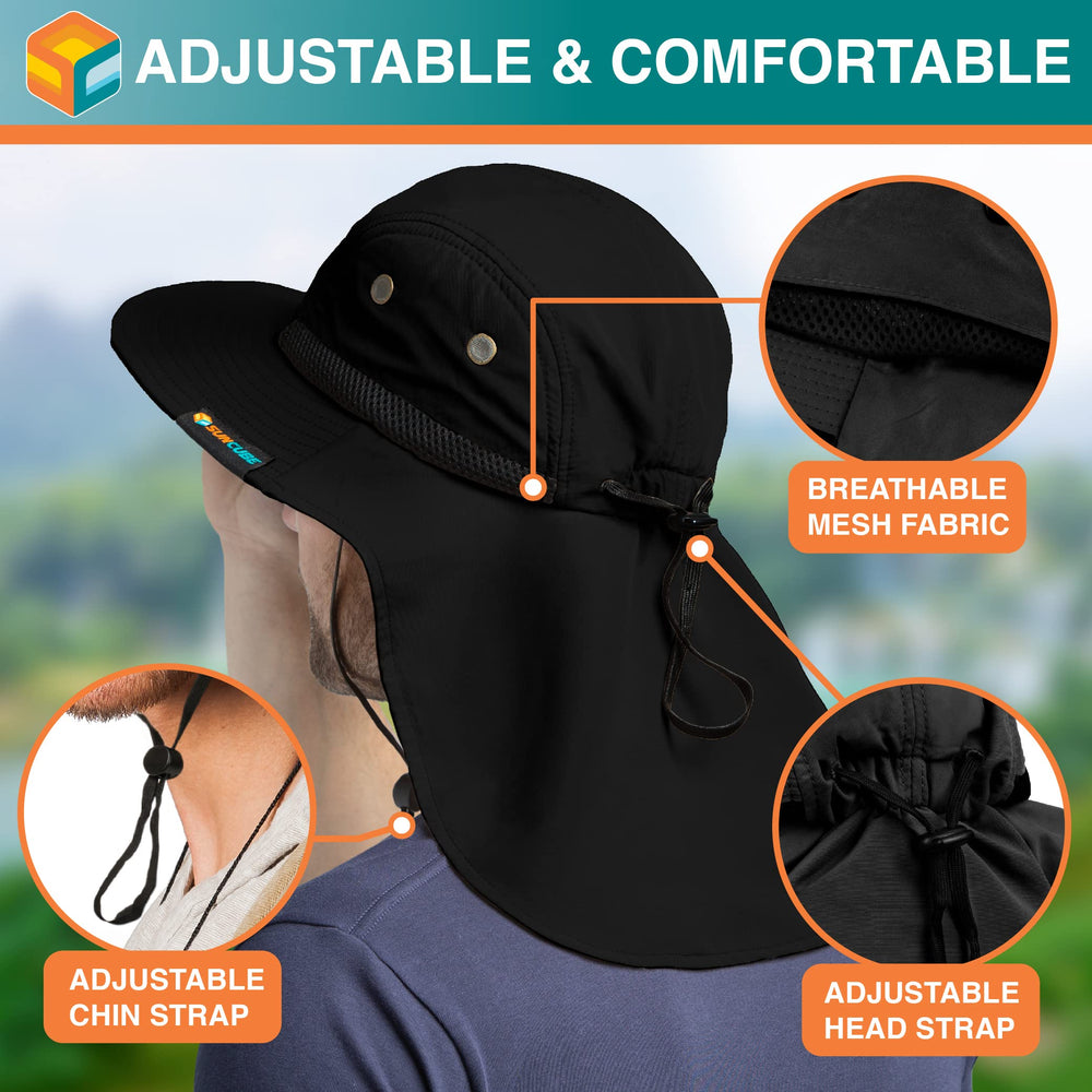 SUN CUBE Sun Hat quick-dry fabric dries fast after rain or splashes.