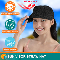 SUN CUBE ponytail-hole visor hat keeps hair up while staying cool