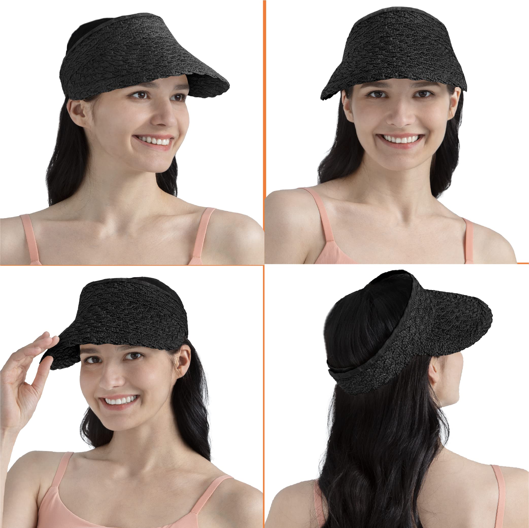 SUN CUBE UPF 50+ straw visor protects skin during outdoor activities