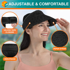 SUN CUBE foldable sun visor hat fits easily in bags