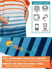 Sun Cube Surf Poncho fabric close-up showing absorbent quick-dry microfiber