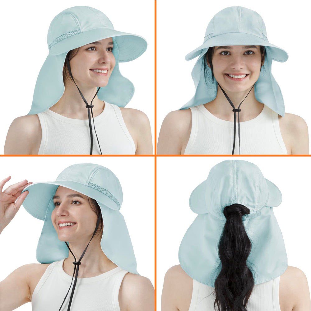 SUN CUBE adjustable chin strap ensures secure wear in windy conditions.